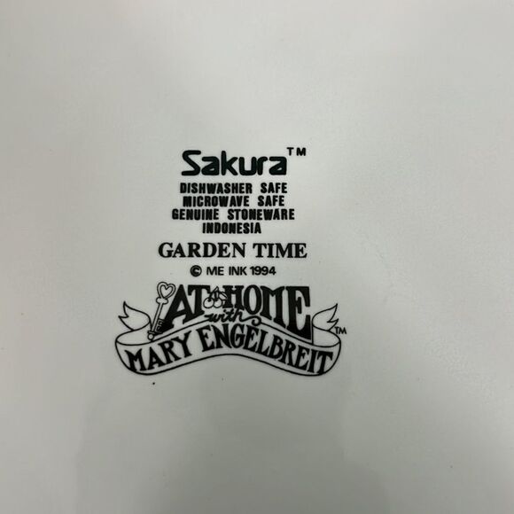 Vintage Sakura Mary Engelbreit Garden Time Plates set 2 spring summer - Picture 5 of 5